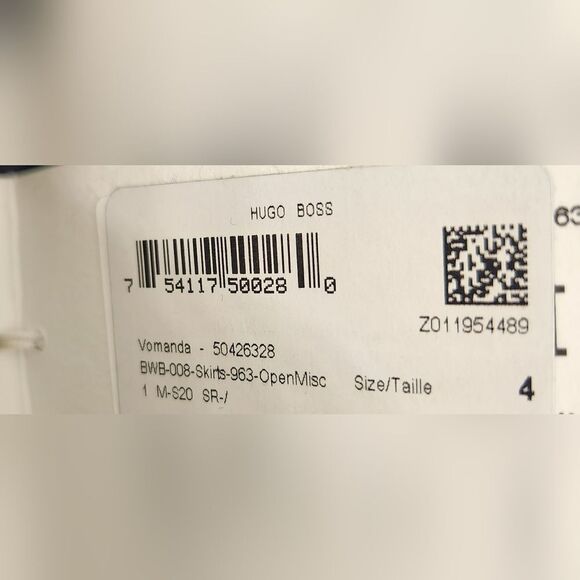 NWT Hugo Boss Blue Tweed Vomanda Suit Skirt size 4 - Picture 5 of 5